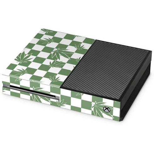Marijuana Green Checkered Xbox One Console Skin