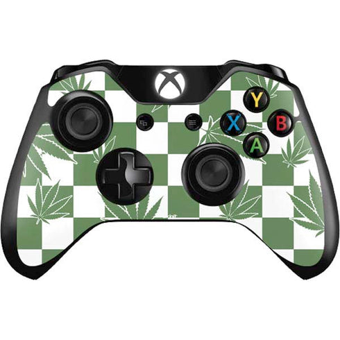 Marijuana Green Checkered Xbox One Controller Skin