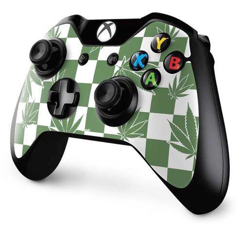 Marijuana Green Checkered Xbox One Controller Skin