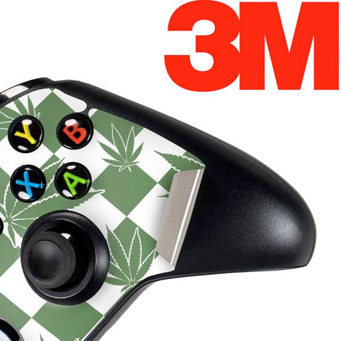 Marijuana Green Checkered Xbox One Controller Skin