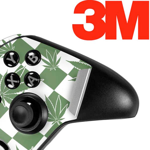 Marijuana Green Checkered Xbox One Elite Controller Skin