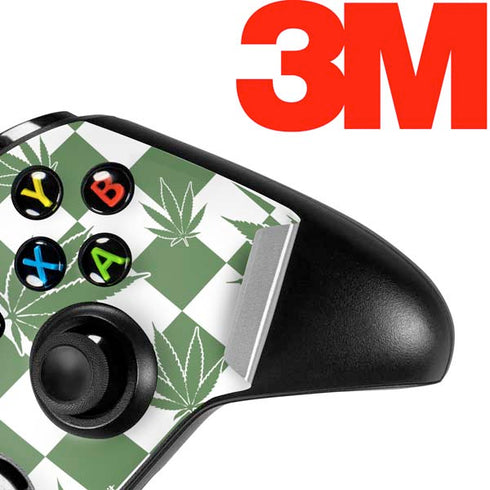 Marijuana Green Checkered Xbox One S All-Digital Edition Bundle Skin