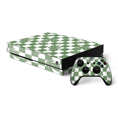 Marijuana Green Checkered Xbox One X Bundle Skin
