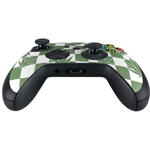 Marijuana Green Checkered Xbox Series X Controller Skin