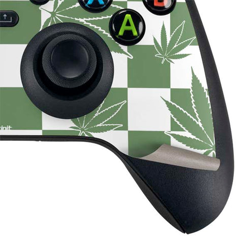 Marijuana Green Checkered Xbox Series X Controller Skin
