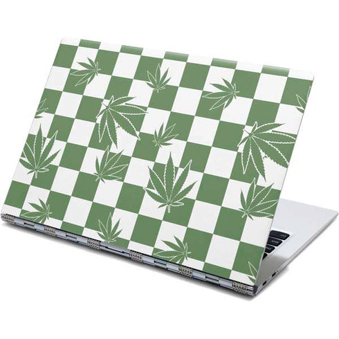 Marijuana Green Checkered Yoga 910 2-in-1 14in Touch-Screen Skin