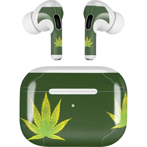 Marijuana Leaf Light Green AirPods Pro 2nd Gen Skin