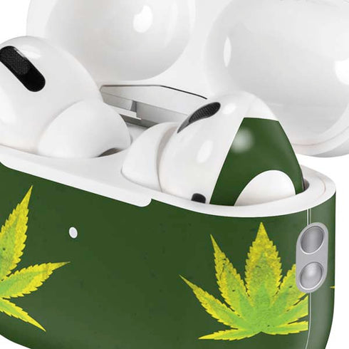 Marijuana Leaf Light Green AirPods Pro 2nd Gen Skin