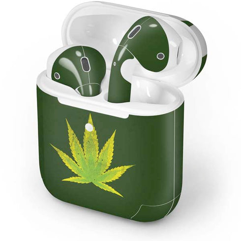 Marijuana Leaf Light Green Apple AirPods 2 Skin