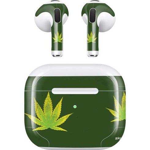 Marijuana Leaf Light Green Apple AirPods (3rd Gen 2021) Skin