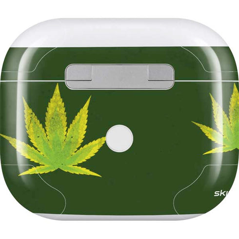 Marijuana Leaf Light Green Apple AirPods (3rd Gen 2021) Skin