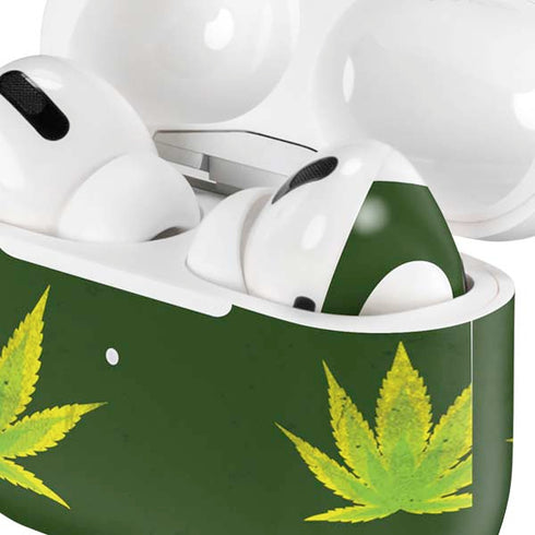 Marijuana Leaf Light Green Apple AirPods Pro Skin