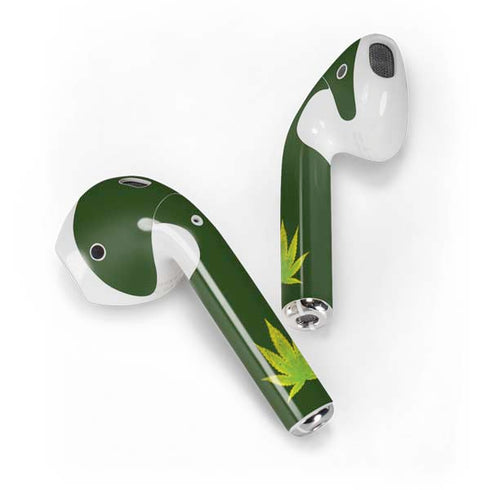Marijuana Leaf Light Green Apple AirPods Skin