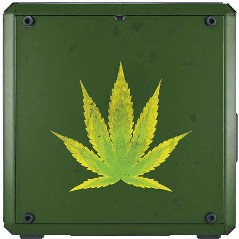 Marijuana Leaf Light Green Cooler Master MasterBox Q300L Mini Tower Skin