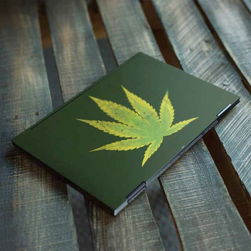 Marijuana Leaf Light Green HP Envy Skin
