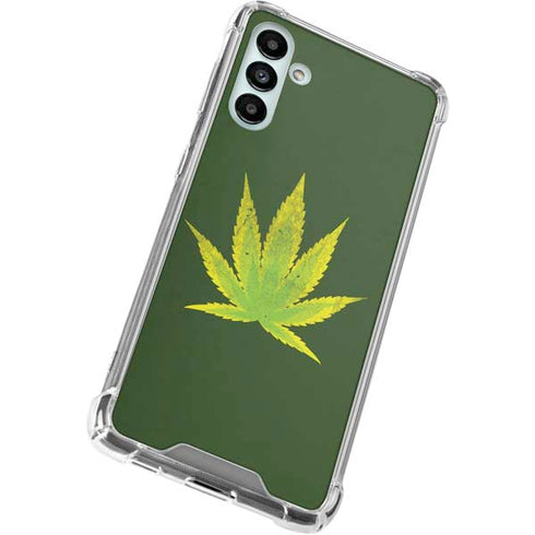 Marijuana Leaf Light Green Galaxy A13 5G Clear Case