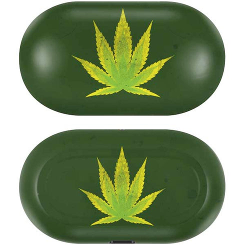 Marijuana Leaf Light Green Galaxy Buds Skin
