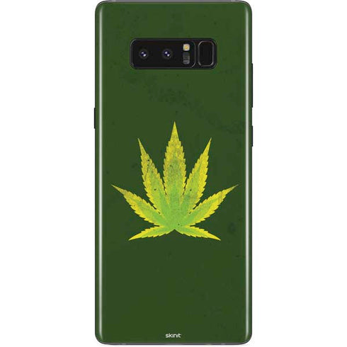 Marijuana Leaf Light Green Galaxy Note 8 Skin