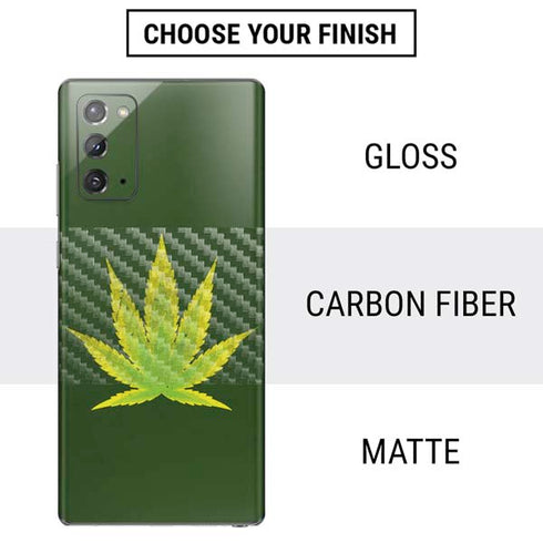 Marijuana Leaf Light Green Galaxy Note20 5G Skin