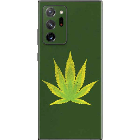 Marijuana Leaf Light Green Galaxy Note20 Ultra 5G Skin