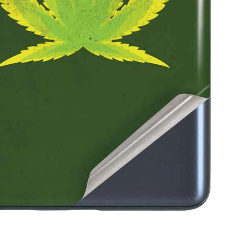 Marijuana Leaf Light Green Galaxy S20 Fan Edition Skin