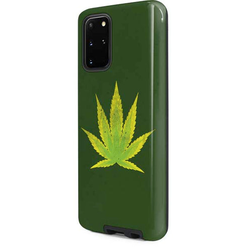 Marijuana Leaf Light Green Galaxy S20 Plus Pro Case