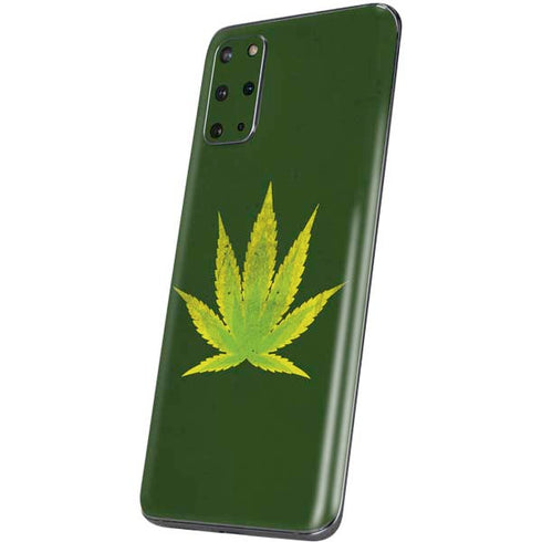Marijuana Leaf Light Green Galaxy S20 Plus Skin