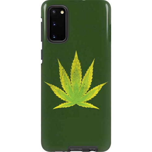 Marijuana Leaf Light Green Galaxy S20 Pro Case