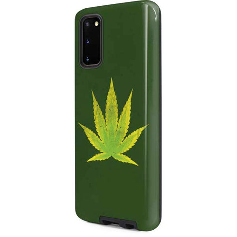 Marijuana Leaf Light Green Galaxy S20 Pro Case