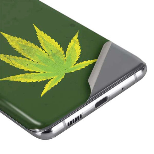Marijuana Leaf Light Green Galaxy S20 Ultra 5G Skin