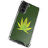 Marijuana Leaf Light Green Galaxy S21 5G Clear Case