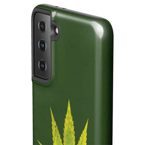 Marijuana Leaf Light Green Galaxy S21 Plus 5G Pro Case