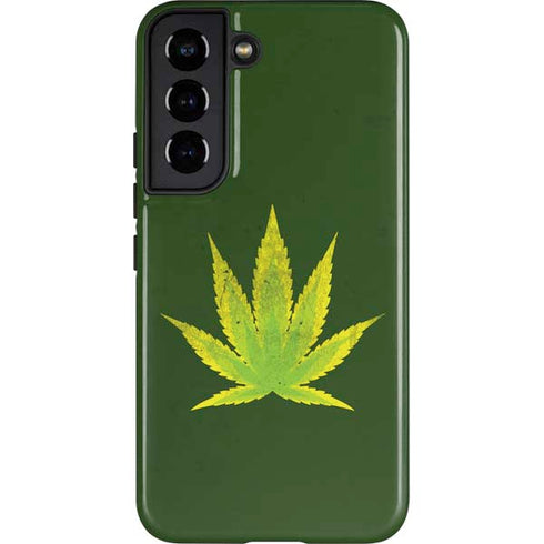 Marijuana Leaf Light Green Galaxy S22 Pro Case