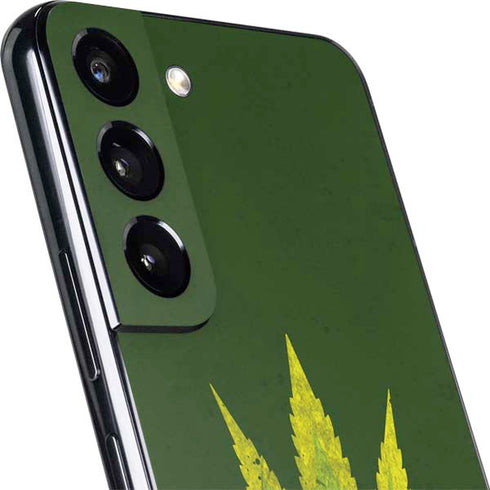 Marijuana Leaf Light Green Galaxy S22 Skin