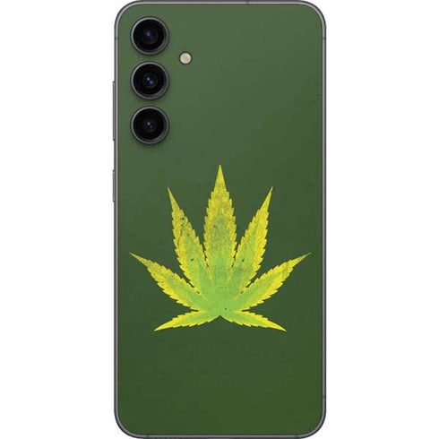 Marijuana Leaf Light Green Galaxy S23 FE Skin