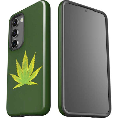 Marijuana Leaf Light Green Galaxy S23 Plus Pro Case