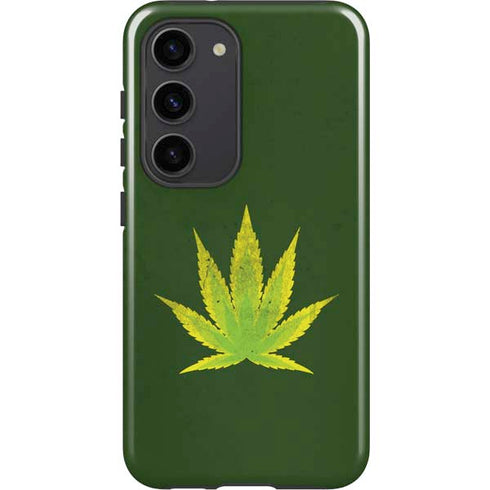 Marijuana Leaf Light Green Galaxy S23 Pro Case
