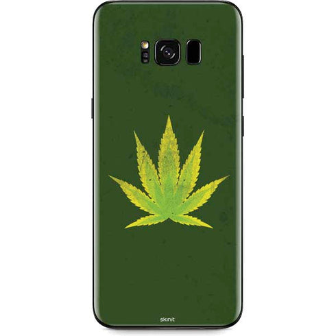 Marijuana Leaf Light Green Galaxy S8 Skin