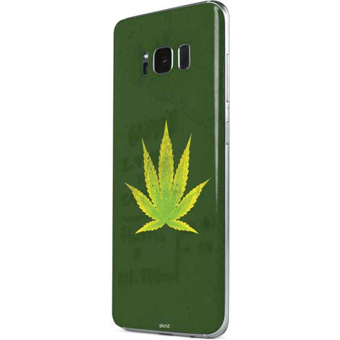 Marijuana Leaf Light Green Galaxy S8 Skin