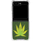 Marijuana Leaf Light Green Galaxy Z Flip5 5G Clear Case