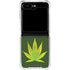 Marijuana Leaf Light Green Galaxy Z Flip5 5G Clear Case