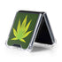 Marijuana Leaf Light Green Galaxy Z Flip5 5G Clear Case