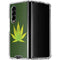 Marijuana Leaf Light Green Galaxy Z Fold4 5G Clear Case