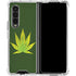Marijuana Leaf Light Green Galaxy Z Fold4 5G Clear Case