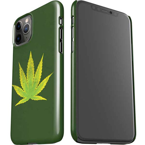 Marijuana Leaf Light Green iPhone 11 Pro Lite Case