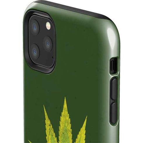 Marijuana Leaf Light Green iPhone 11 Pro Max Impact Case