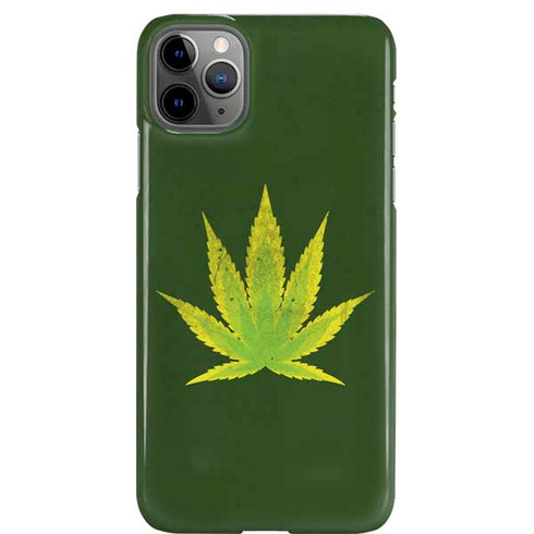 Marijuana Leaf Light Green iPhone 11 Pro Max Lite Case