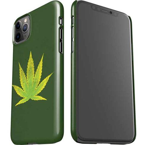 Marijuana Leaf Light Green iPhone 11 Pro Max Lite Case
