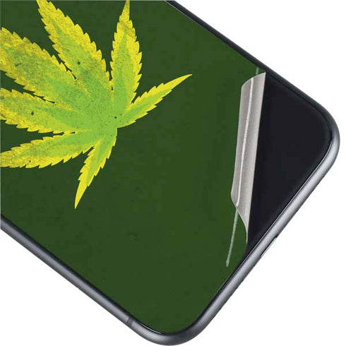 Marijuana Leaf Light Green iPhone 11 Skin