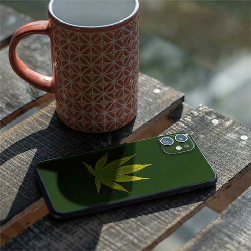 Marijuana Leaf Light Green iPhone 11 Skin